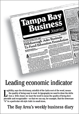 Tampa Bay Business Journal, Leading economic indicator