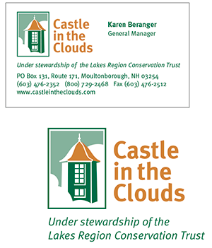 Castle in the Clouds logo, card