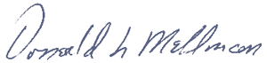 Donald L. Mellman signature